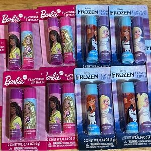 Barbie and Frozen Flavored Lip Balm Set